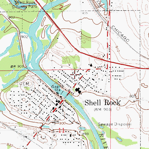 Topographic Map of Jehovahs Witnesses Kingdom Hall, IA