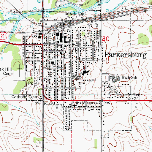 Topographic Map of Bethel Lutheran Church, IA