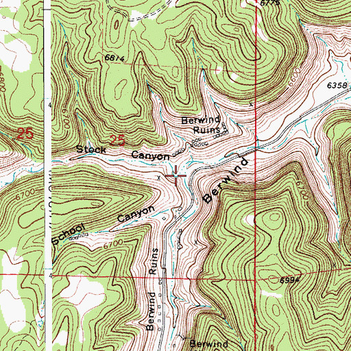 Topographic Map of Stock Canyon, CO