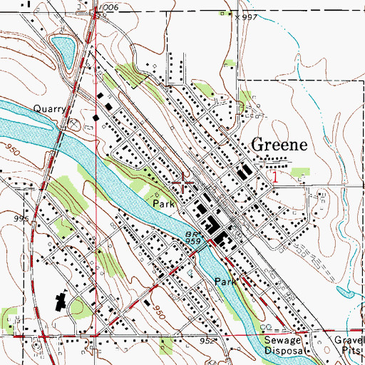 Topographic Map of Depot Park, IA