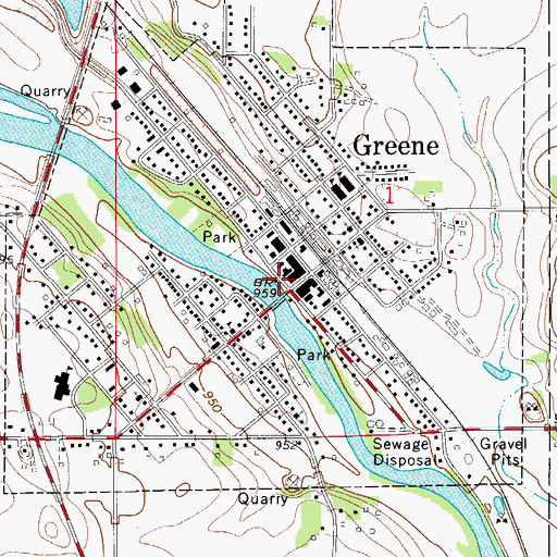 Topographic Map of Greene Historical Museum, IA