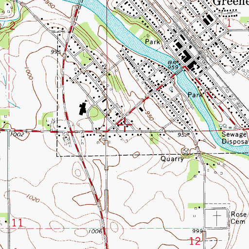 Topographic Map of Liebe Care Center, IA