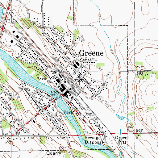 Topographic Map of Saint Peters Lutheran Church, IA