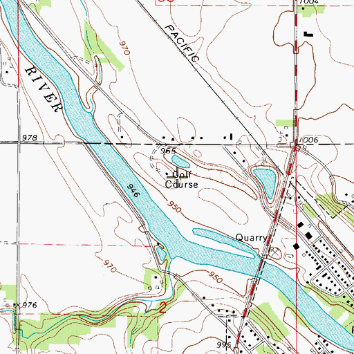 Topographic Map of Round Grove Golf and Country Club, IA