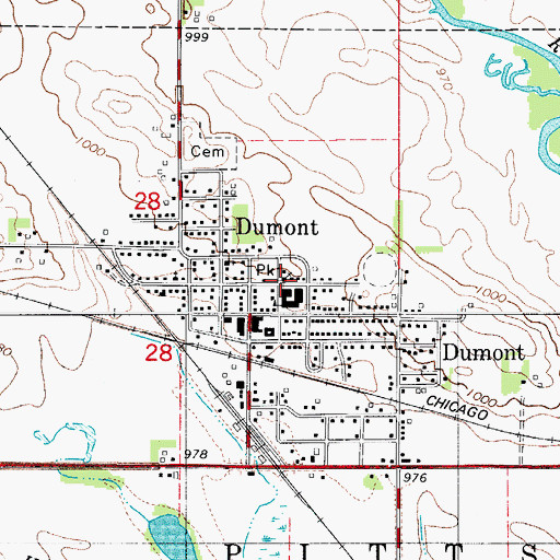 Topographic Map of United Methodist Church, IA