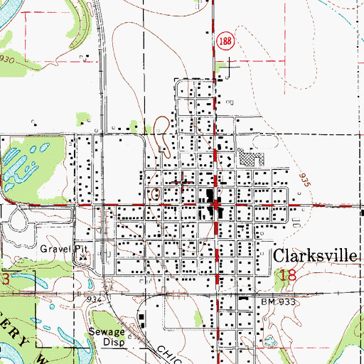 Topographic Map of Saint John Lutheran Church, IA