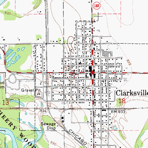 Topographic Map of Community United Methodist Church, IA