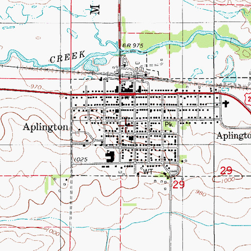 Topographic Map of First Presbyterian Church, IA