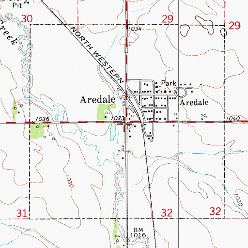 Topographic Map of United Methodist Church, IA