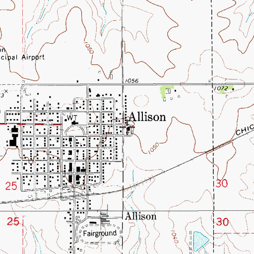Topographic Map of Trinity Reformed Church, IA