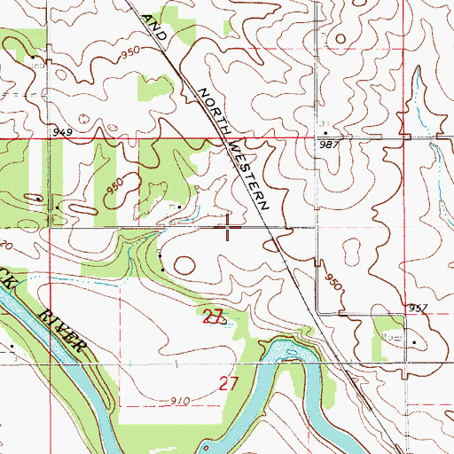 Topographic Map of Shell Rock River Trail, IA
