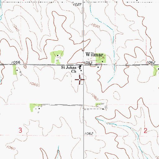 Topographic Map of South Vilmar Cemetery, IA