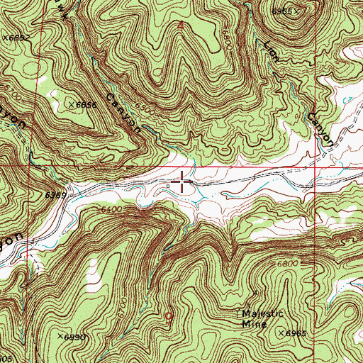 Topographic Map of Hawk Canyon, CO
