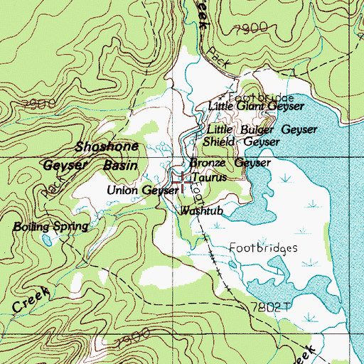 Topographic Map of Taurus Spring, WY
