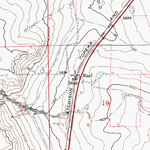 Topographic Map of Earl, CO