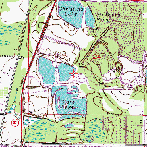Topographic Map of Turtle Creek, FL