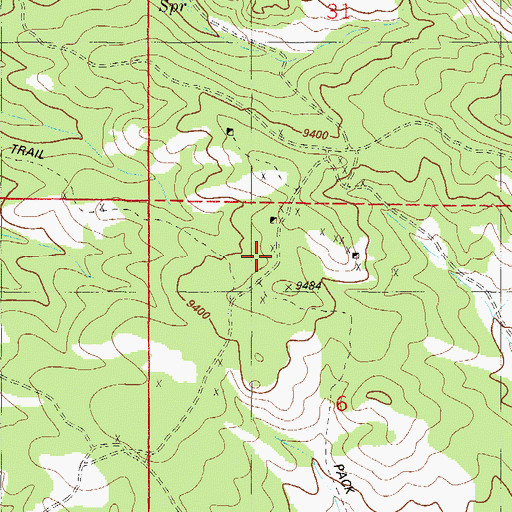 Topographic Map of Midland Bike Trail, CO