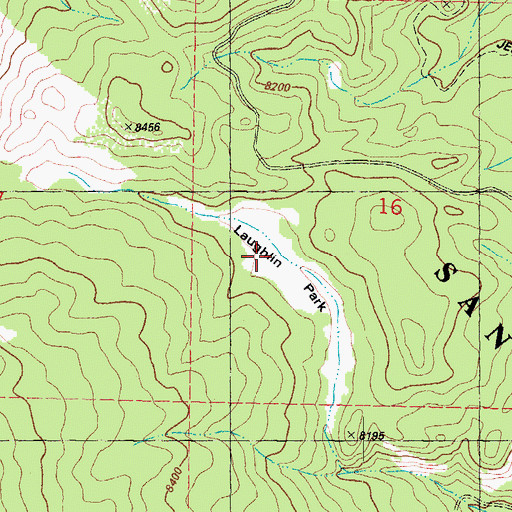 Topographic Map of Laughlin Park, CO