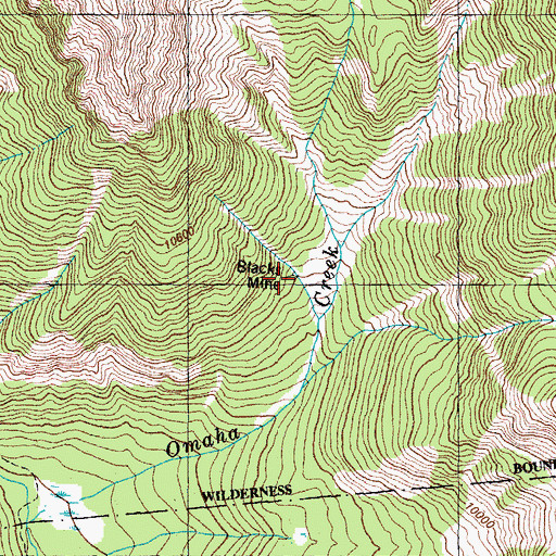 Topographic Map of Blacks Mine, CO