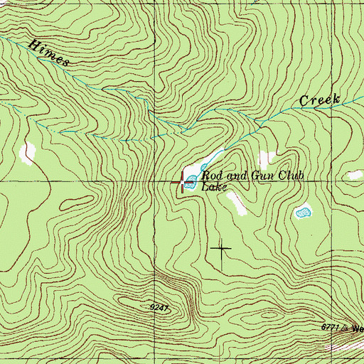Topographic Map of Rod and Gun Club Lake, CO