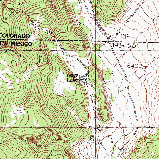 Topographic Map of Kays Lake, NM