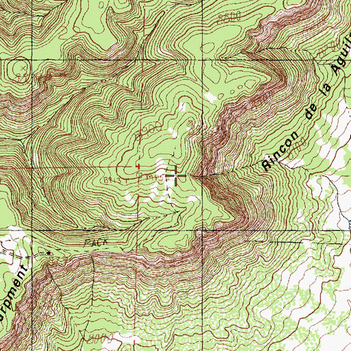 Topographic Map of Rincon de la Aguila, NM