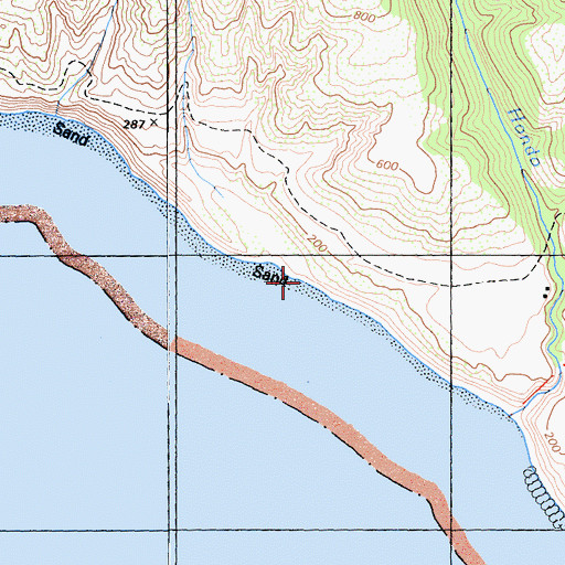 Topographic Map of Palomarin Beach, CA