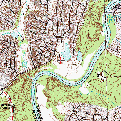 Topographic Map of Geosphere Environmental Education Training Center, GA