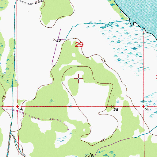 Topographic Map of Allen David Broussard Catfish Creek Preserve State Park, FL