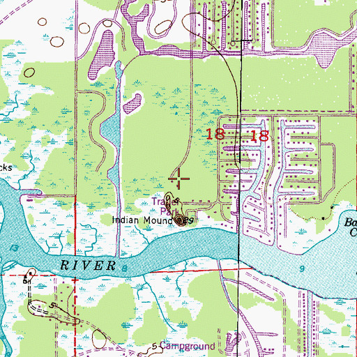 Topographic Map of Crystal River State Archaeological Site, FL