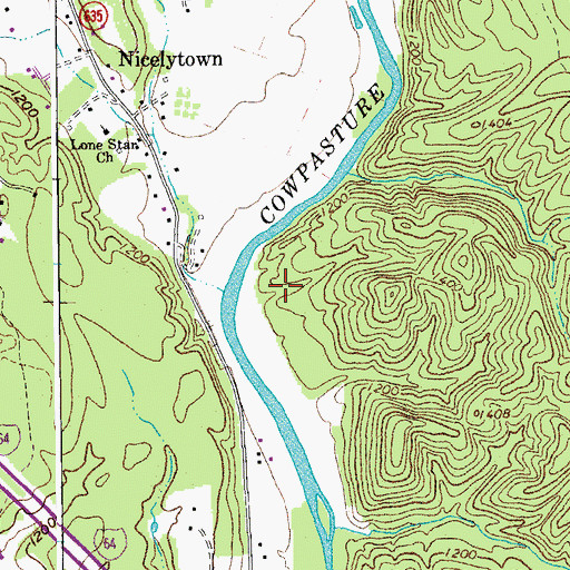 Topographic Map of Sharon District, VA