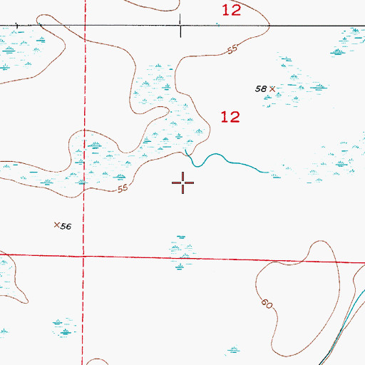 Topographic Map of Kissimmee Prairie Preserve State Park, FL