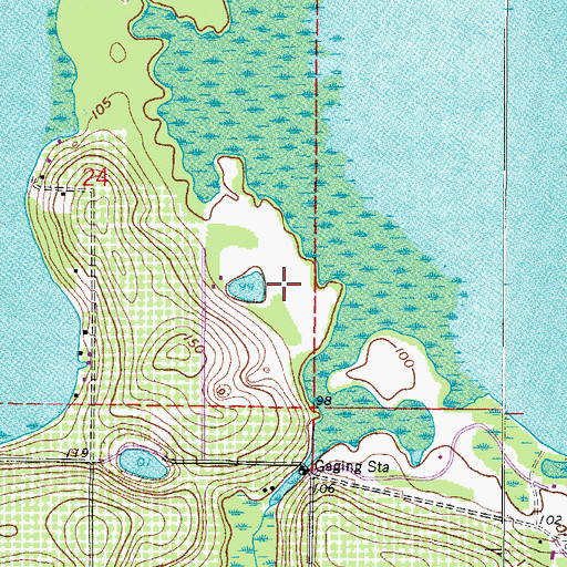 Topographic Map of Lake Louisa State Park, FL
