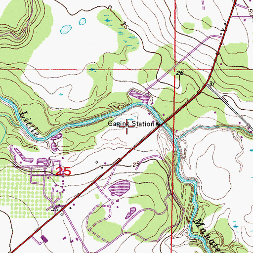Topographic Map of Little Manatee River State Park, FL
