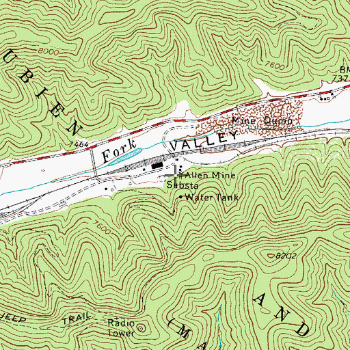 Topographic Map of Allen Mine, CO
