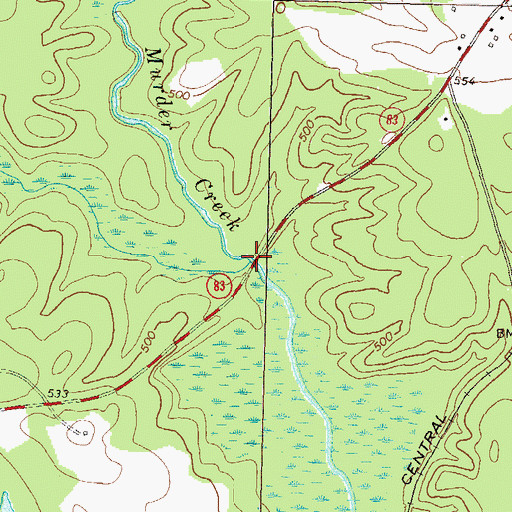 Topographic Map of O H Banks Bridge, GA