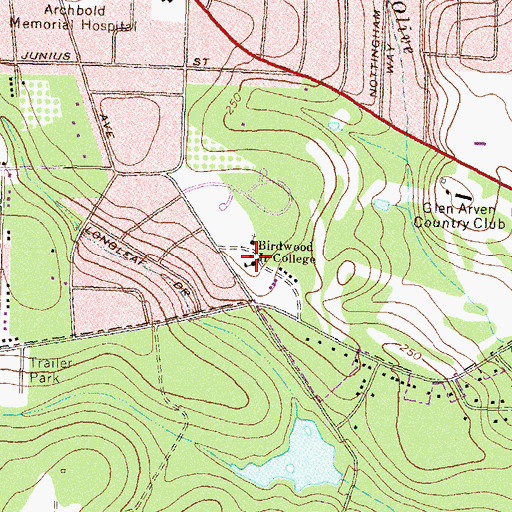 Topographic Map of Birdwood Plantation (historical), GA