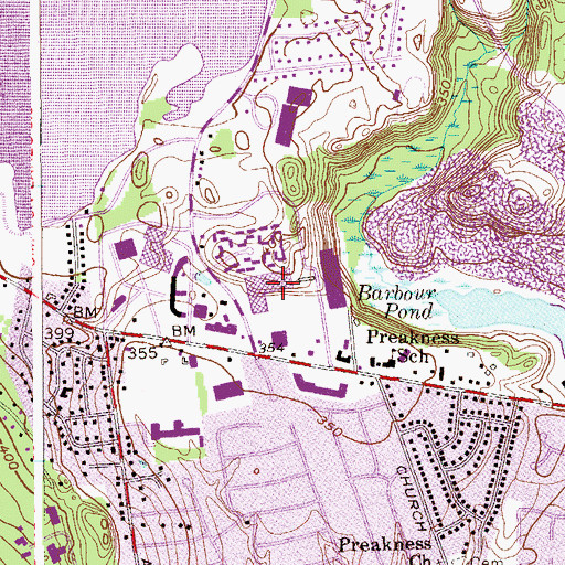 Topographic Map of Wayne Hills Mall Shopping Center, NJ