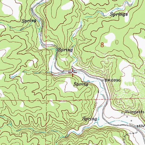 Topographic Map of Horn Spring Canyon, CO
