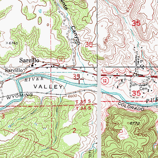Topographic Map of Pentitente Canyon, CO