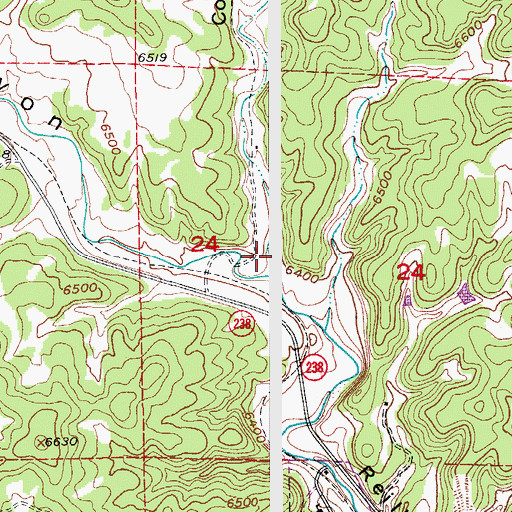 Topographic Map of Cottonwood Canyon, CO