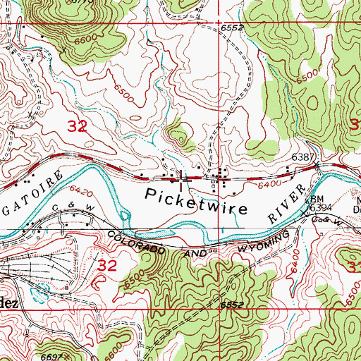 Topographic Map of Valdez Canyon, CO