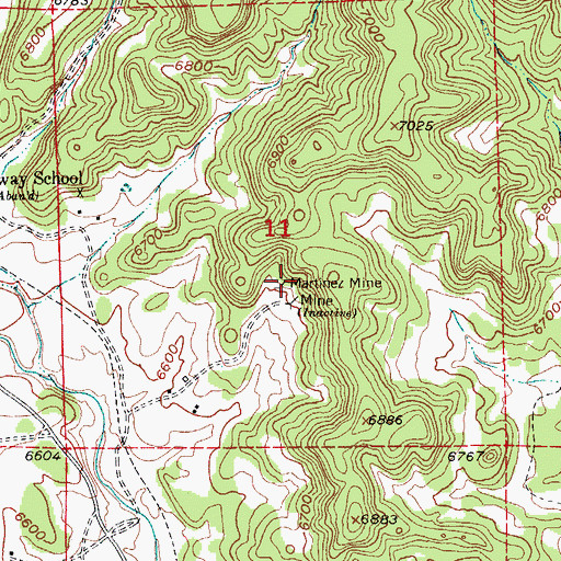 Topographic Map of Martinez Mine, CO
