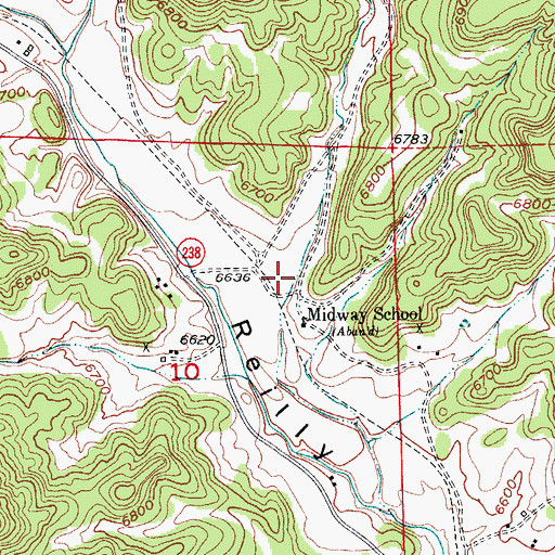 Topographic Map of Phelps Canyon, CO