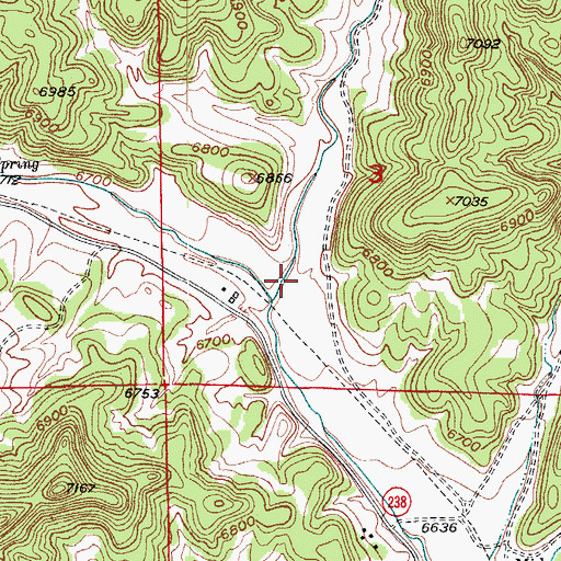 Topographic Map of Mulligan Canyon, CO