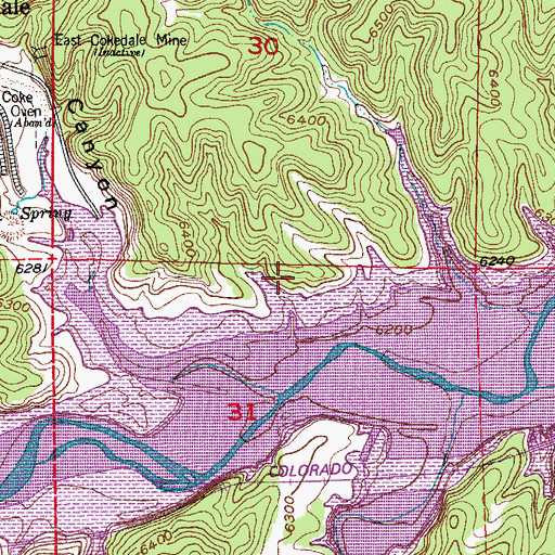 Topographic Map of Viola Mine, CO