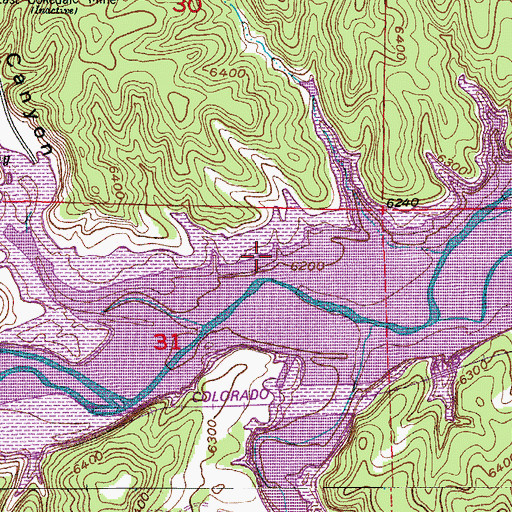 Topographic Map of Viola (historical), CO