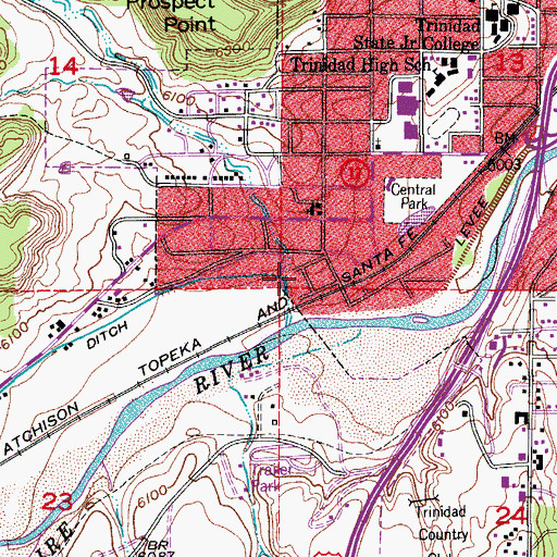 Topographic Map of Prospect Canyon, CO