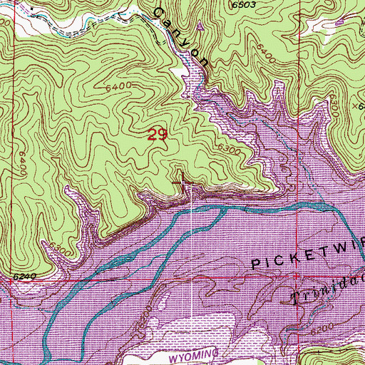 Topographic Map of Fairview Mine, CO