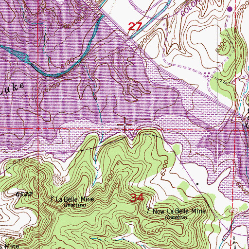 Topographic Map of Piedmont Mine, CO